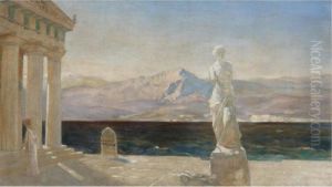 Classical Landscape, A Design For The Opera Prizraki Elladyi (ghosts Of Hellas) by Vasily Polenov