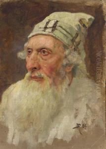 Portrait Of An Old Jewish Man by Vasily Polenov