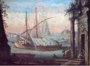 Galere Arrivant Au Port.