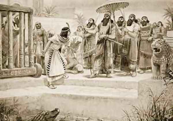 Tiglath Pileser inspecting gifts from Egypt 2 - view 1