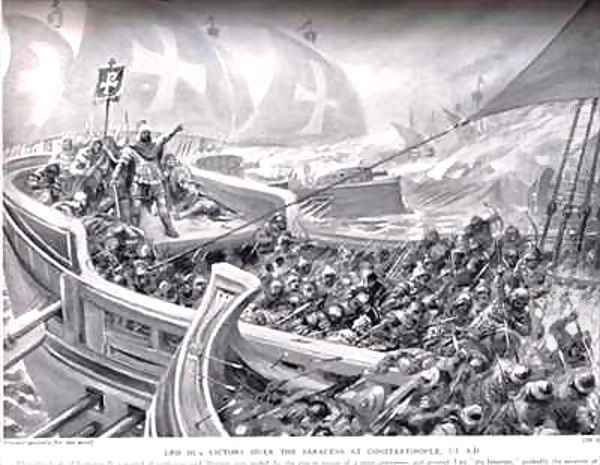 Leo IIIs Victory over the Saracens at Constantinople in 717 - view 1