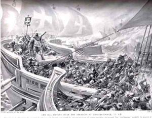 Leo IIIs Victory over the Saracens at Constantinople in 717 by Ambrose Dudley