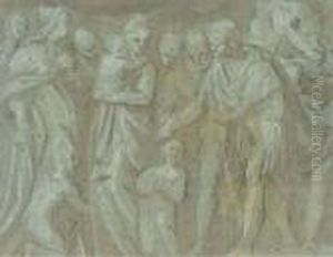 A Frieze Of Figures Of Antique Dress