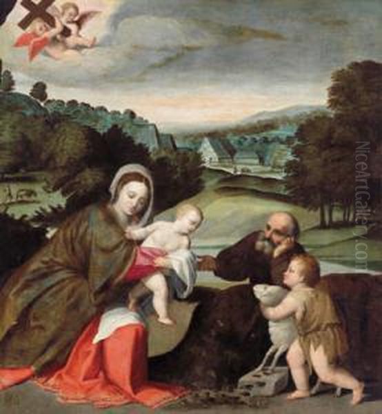 La Sacra Famiglia Con Il Sangiovannino - view 1