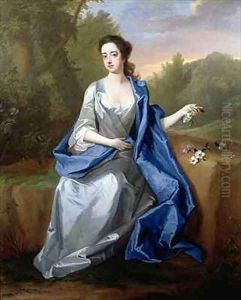 Portrait of a lady thought to be Elizabeth Duchess of Beaufort by Michael Dahl