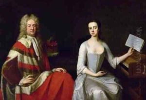 George Booth 2nd Earl of Warrington and his Daughter Lady Mary Booth by Michael Dahl