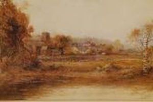 A Country Village In Autumn by Albert Pollitt