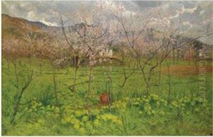 Primavera In Liguria by Carlo Pollonera