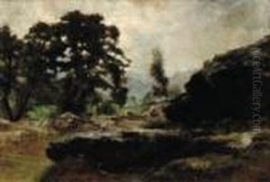 "paesaggio Di Montagna" 1897 by Carlo Pollonera
