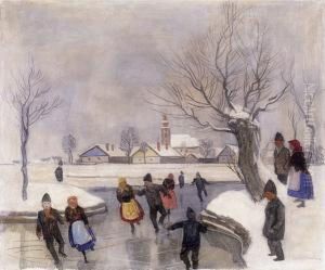 Skaters At He Village End