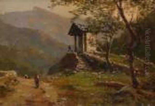 Gebirgslandschaft Mit
Wegkapelle. - view 1