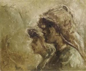 Dos Mujeres by Fidelio Ponce De Leon