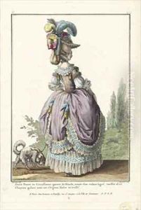 Young Lady in a Circassienne by Claude Louis Desrais