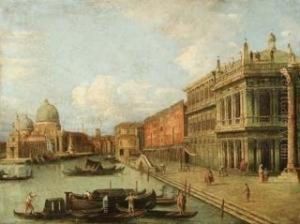 Veduta Di Venezia Con La Basilica Alla Salute.