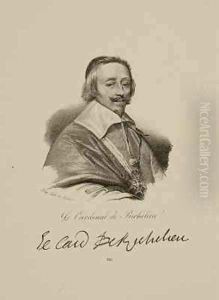 Portrait of Armand Jean du Plessis Cardinal and Duke of Richelieu 1585-1642 by Francois Seraphin Delpech