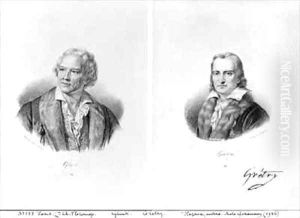 Christoph Willibald von Gluck 1714-87 and Andre Ernest Modeste Gretry 1741-1813 by Francois Seraphin Delpech