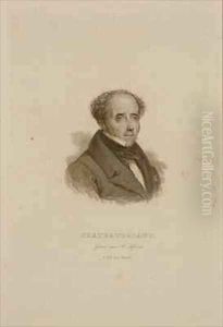 Portrait of Francois Rene 1768-1848 Vicomte de Chateaubriand 2 by Francois Seraphin Delpech
