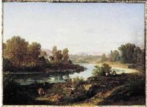 Claude Ponthus Cinier Bord De Riviere Anime by Antoine Ponthus-Cinier