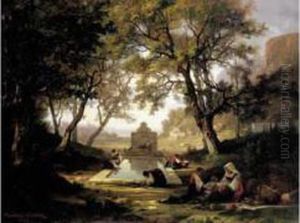 Paysage Italien, Lavandieres