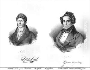 Etienne Mehul 1763-1817 and Giacomo Meyerbeer 1791-1864 by Francois Seraphin Delpech