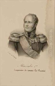 Portrait of Alexander I 1777-1825 by Francois Seraphin Delpech