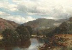 'the Church Pool, River Conway,
Betws-y-coed' 'j Poole 1850' (lower Left) And Inscribed On A Label Verso by James Poole
