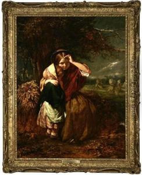 Two Young Girls Beneath A Tree - view 1