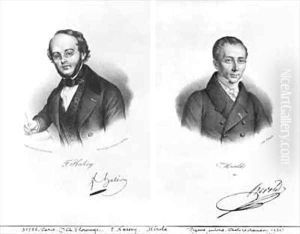Jacques Fromental Halevy 1799-1862 and Ferdinand Herold 1791-1833 by Francois Seraphin Delpech