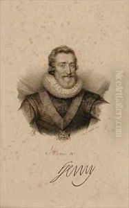 Henri IV 1553-1610 of France by Francois Seraphin Delpech