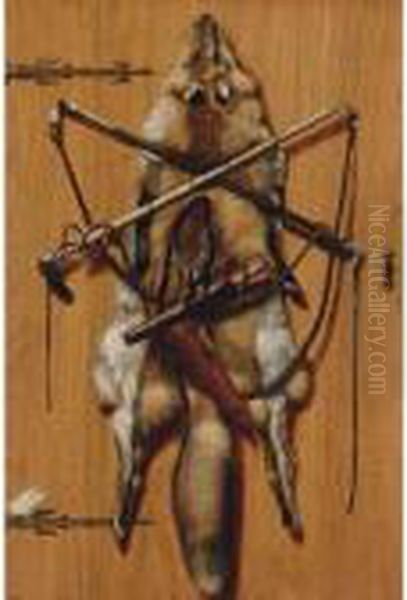 Still Life: Hunting Trophies, Red Fox Skin - view 1