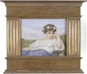 Young Woman In Repose by Gustave Pope