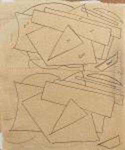 Design For An Exhibition Poster (recto), Studies For A Linocut (verso)