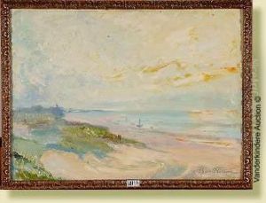 Plage Animee by Oswald Poreau
