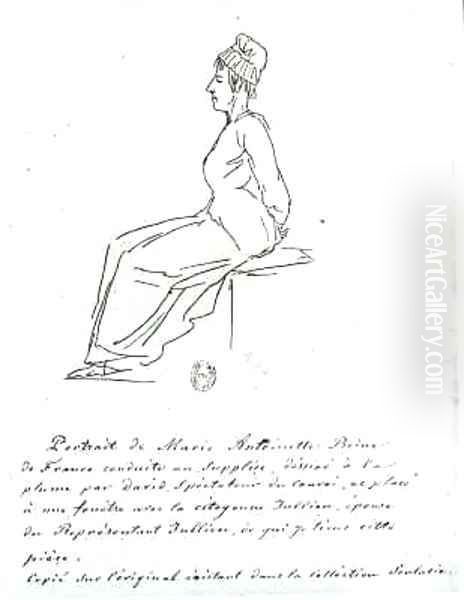 Marie Antoinette on her way to her execution - view 1