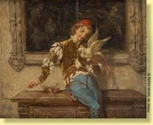 Le Page Et Le Perroquet by Josep Serra Porson