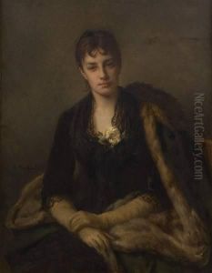 Portrait De Jeune Femme A Larose Blanche Portrait De Jeune Femme A Larose Blanche