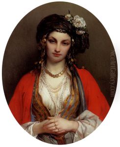An Oriental Beauty by Jean-Francois Portaels