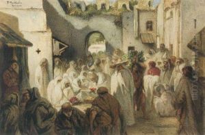 La Porte Du Souk A Tanger by Jean-Francois Portaels