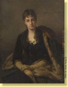 Portrait De Jeune Femme A La Rose Blanche