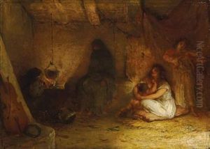 By The Fire by Jean-Francois Portaels