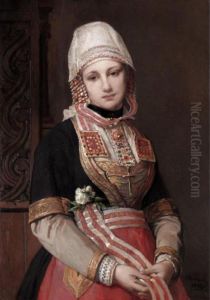 A Young Girl In Folk Costume