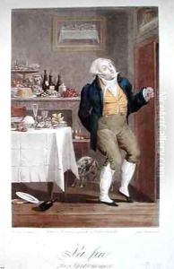 The End of the Gastronomes by Philibert-Louis Debucourt