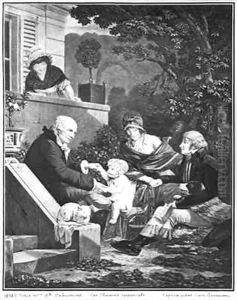 Joys of being a father by Philibert-Louis Debucourt