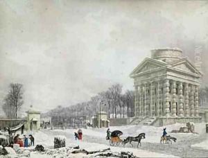 The Barriere des Champs Elysees by Philibert-Louis Debucourt