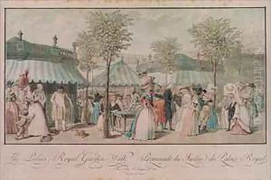 The Palais Royal Garden Walk by Philibert-Louis Debucourt