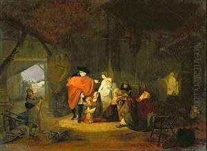 The Kindness of Louis XVI 1754-93 during the Winter of 1784 by Philibert-Louis Debucourt
