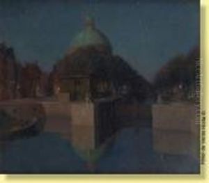 Soleil Couchant Sur Le Sigel by Joseph Posenaer
