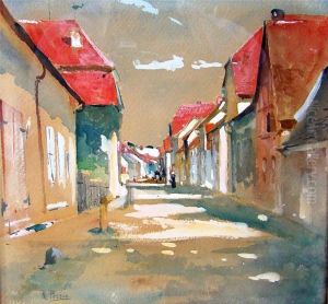 Sommerliche Dorfstrase by Rudolf Possin