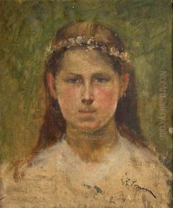 Madchen Mit Blumenkranz Im Haar