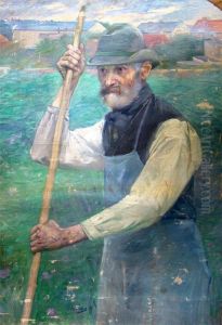 Auf Feld Stehender Bauer